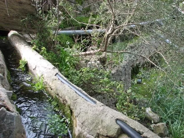 Recorrido de la canaleta para llegar a Massanella