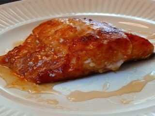 Bacalla amb pebres i patates